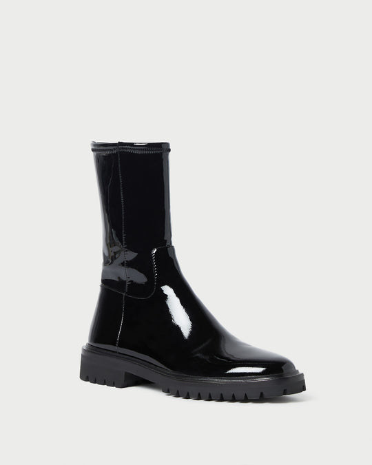 Loeffler Randall | Danny Black Mid Lug Boot l Ankle Boots l Footwear