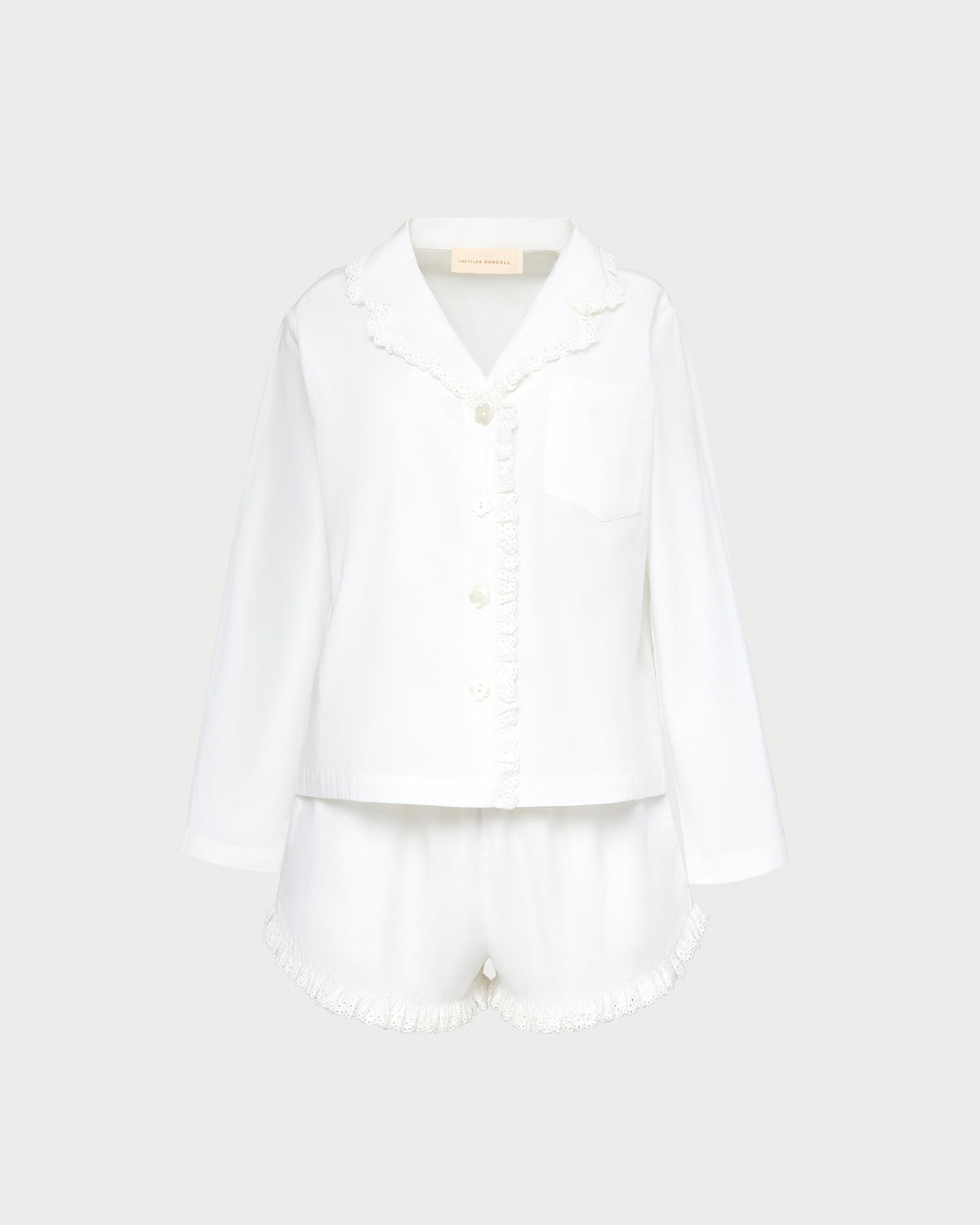 Della Top & Short Set in cream cotton.