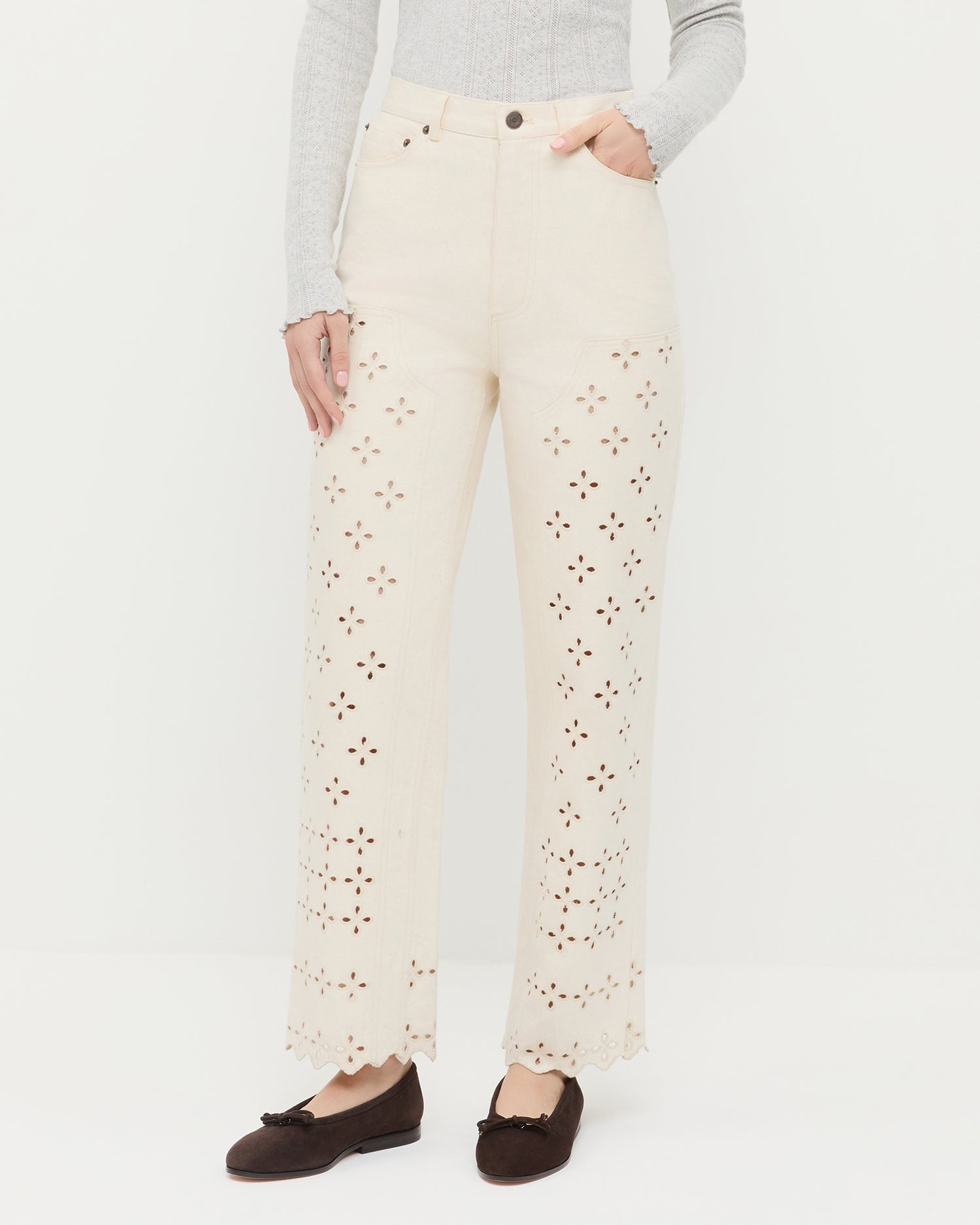 Demi Natural Embroidered Pant | Bottoms | Apparel 6 Demi Natural Embroidered Pant | Bottoms | Apparel 6