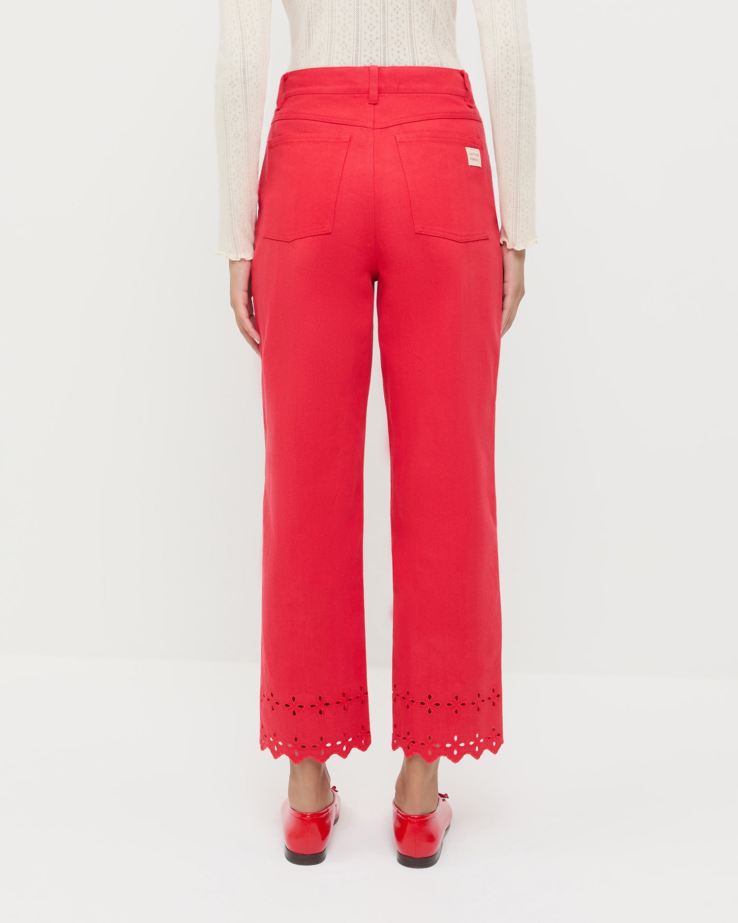 ホルミー テラミーシーツ レッド Demi Red Embroidered Pant | Bottoms | Apparel