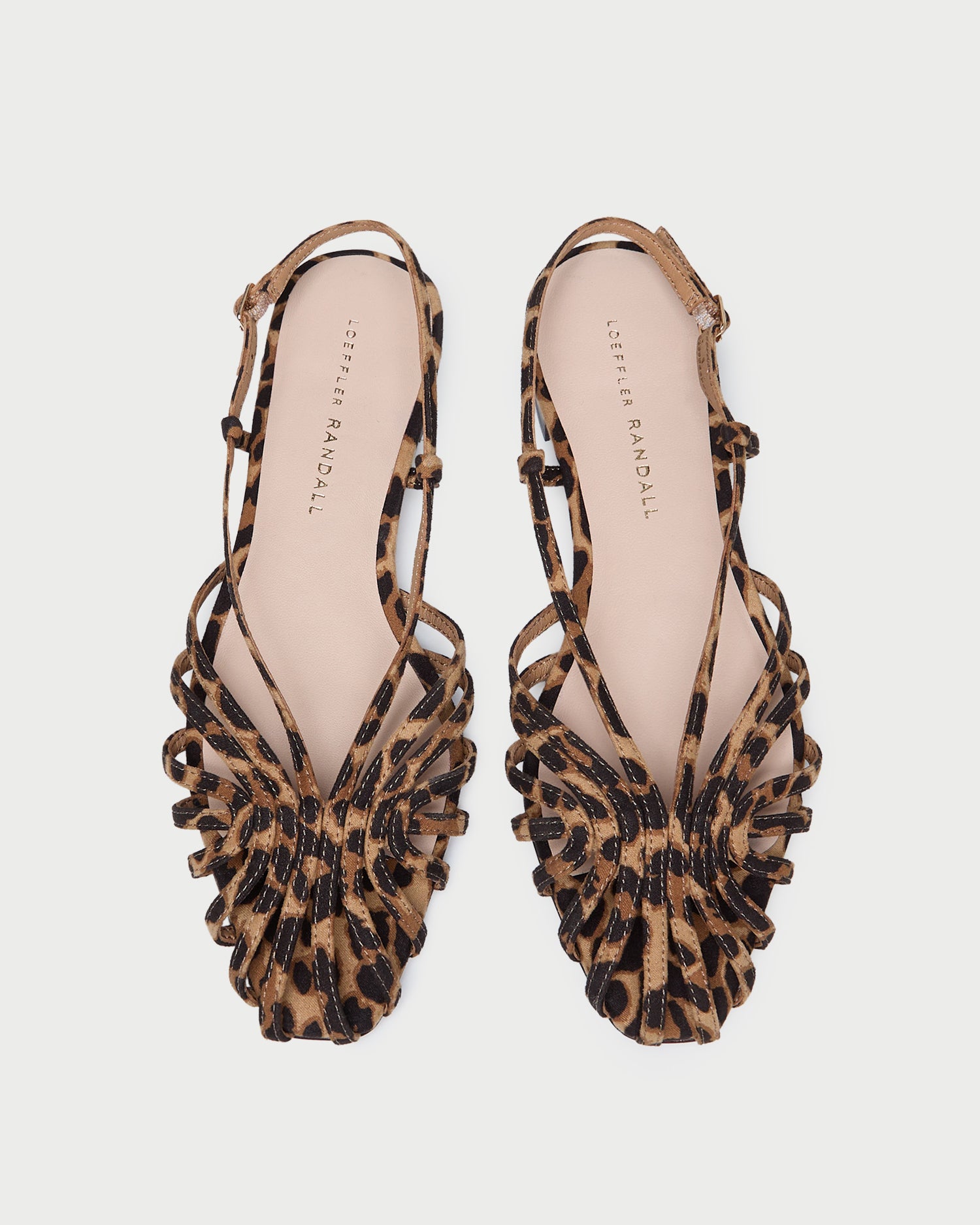 Devon Leopard Slingback Sandal Flat Sandals Footwear