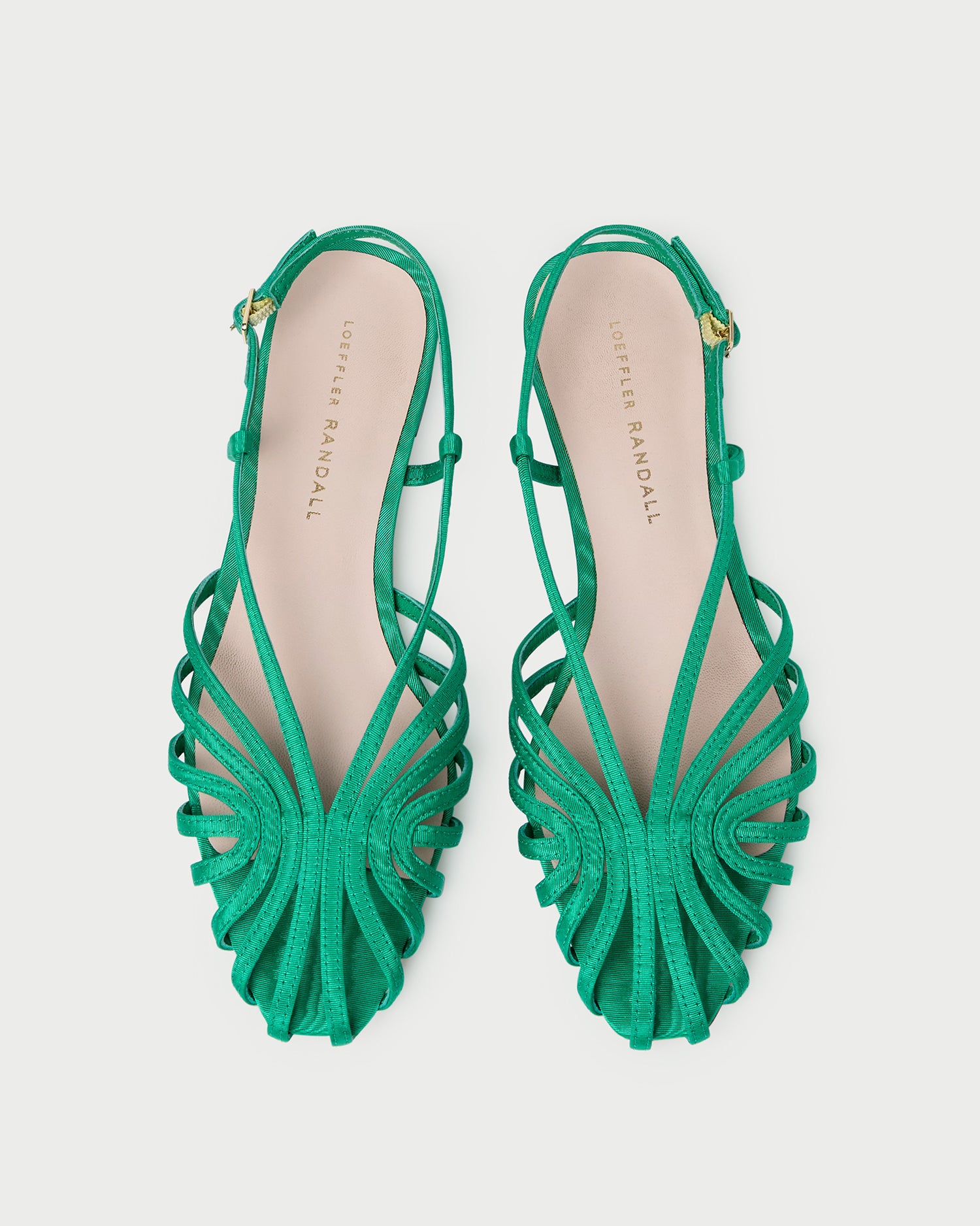 Devon Green Moiré Slingback Sandal | Flats | Footwear