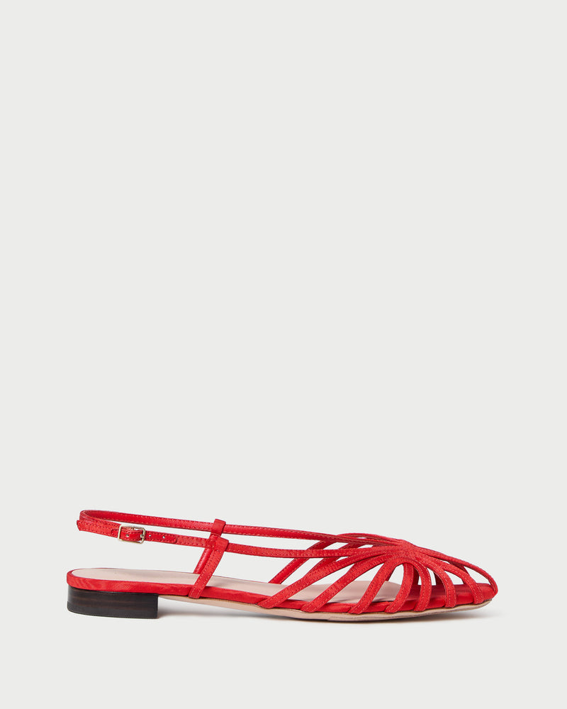 Devon Red Moiré Slingback Sandal red moiré.