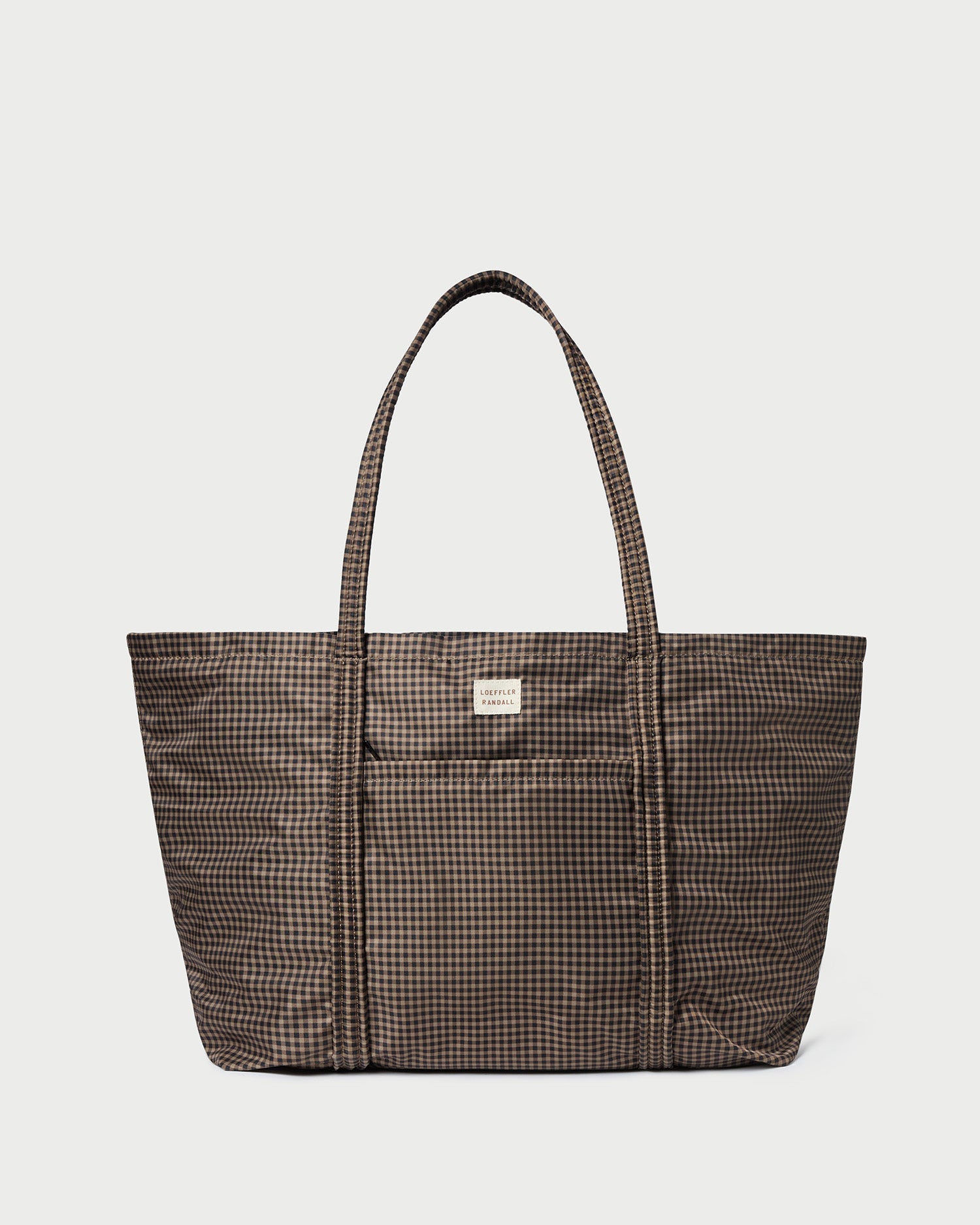 Dina Travel Tote - Brown/Black Check