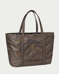 Dina Brown/Black Check Travel Tote