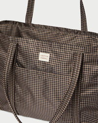 Dina Brown/Black Check Travel Tote