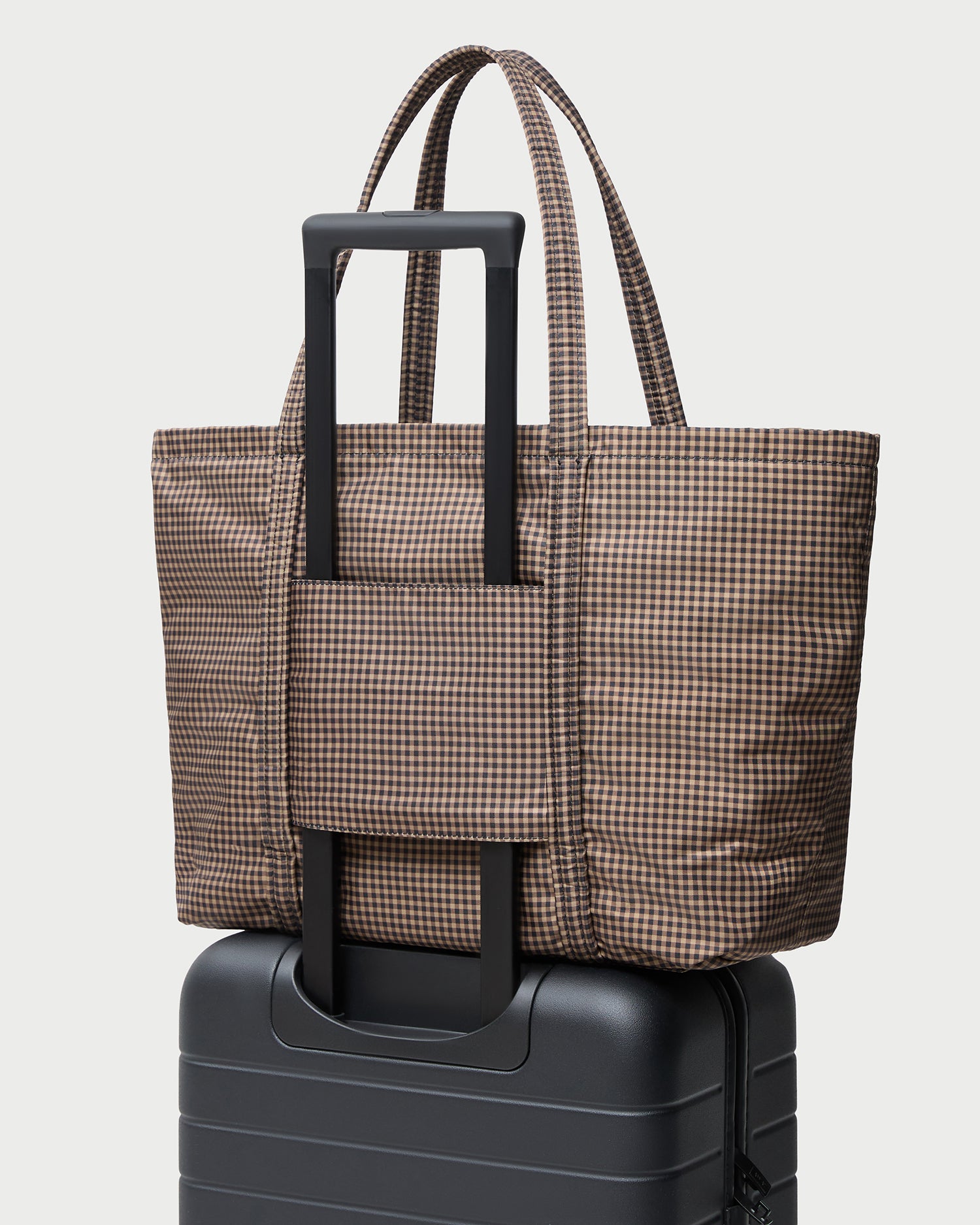 Dina Brown/Black Check Travel Tote | Tote | Handbag
