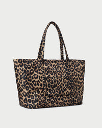 Dina Brown Gingham Travel Tote