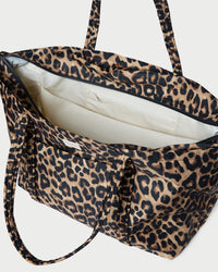 Dina Brown Gingham Travel Tote