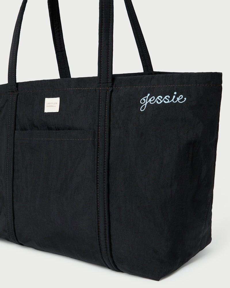 Dina Black Travel Tote in black nylon.