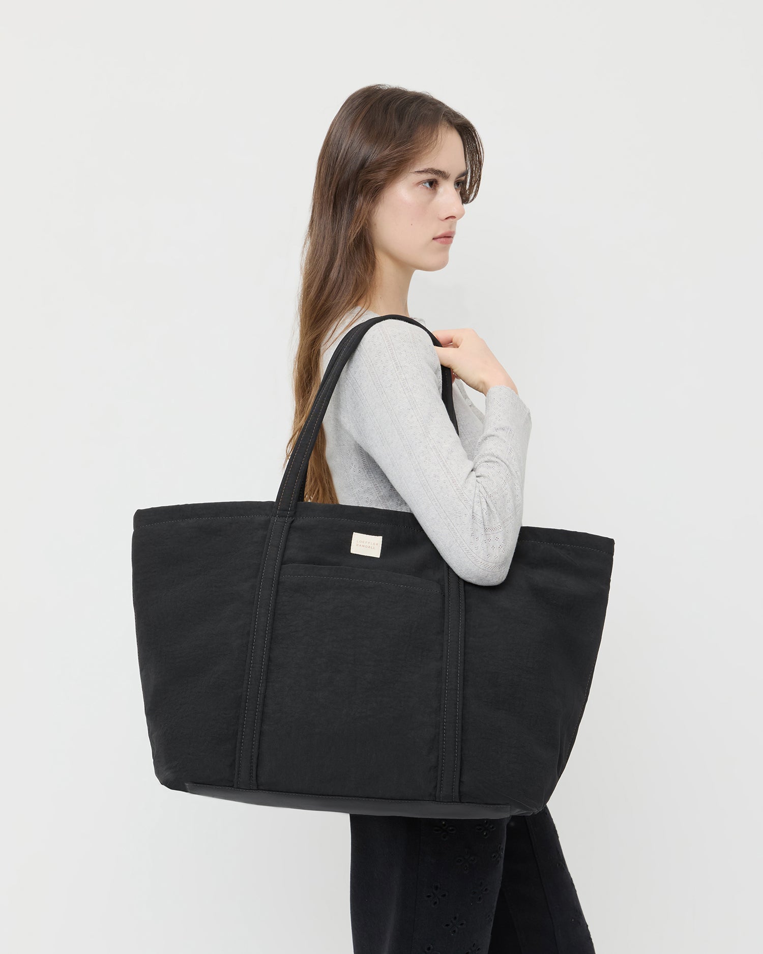 black tote bag travel Loeffler Randall Dina Travel Tote