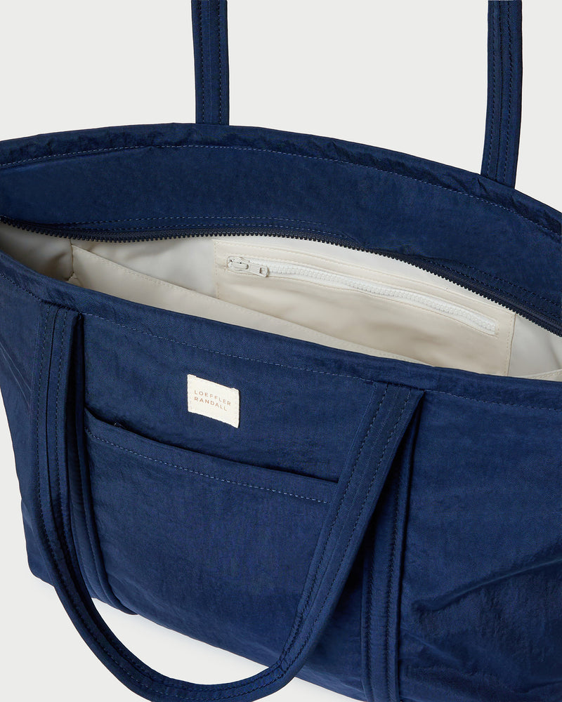Dina Navy Travel Tote in navy nylon.
