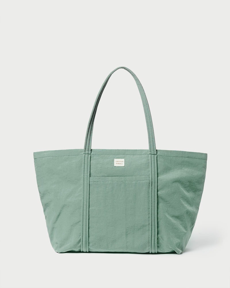 Dina Sage Travel Tote in sage green nylon.