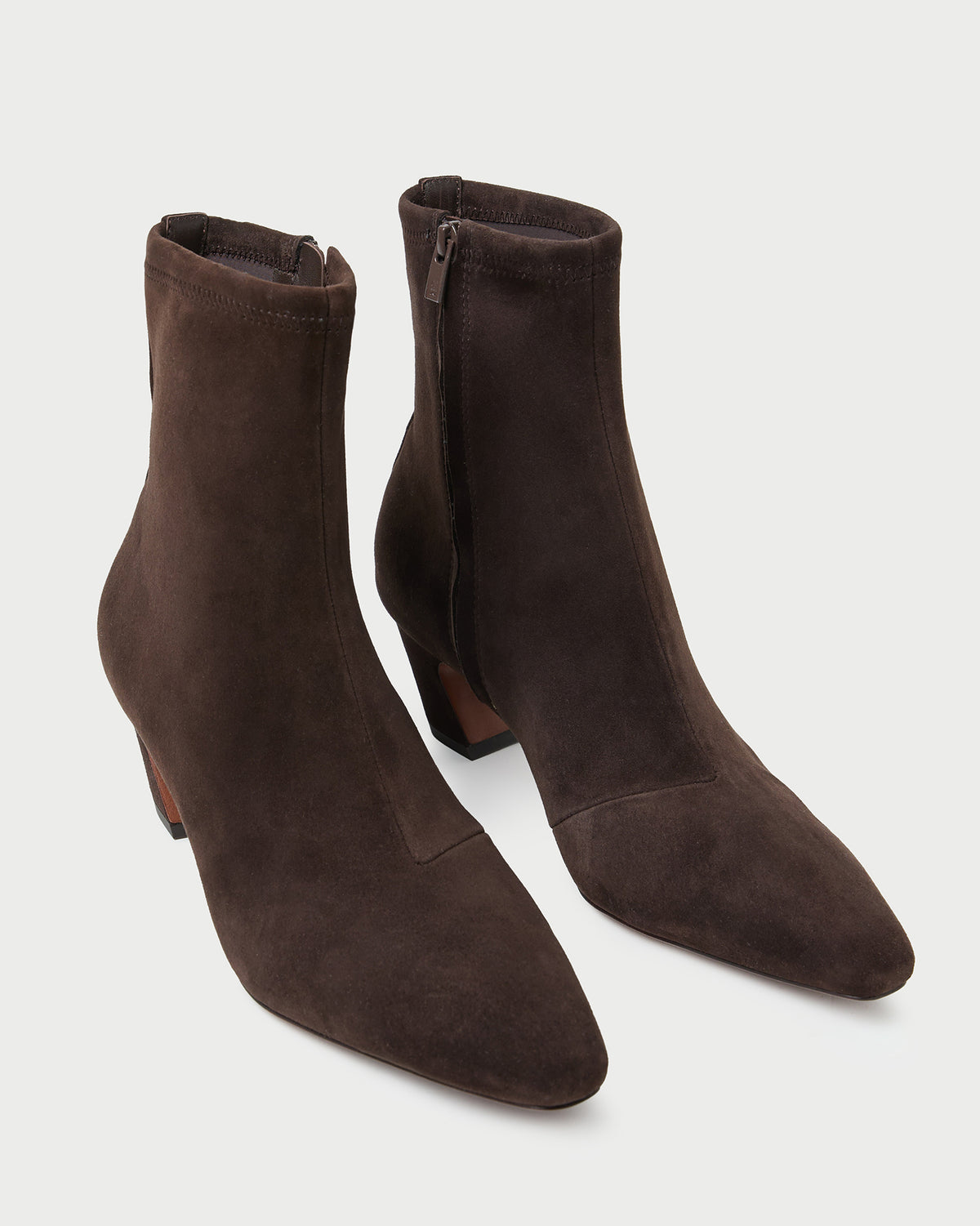 Doria Brown Suede Ankle Boot in brown suede.