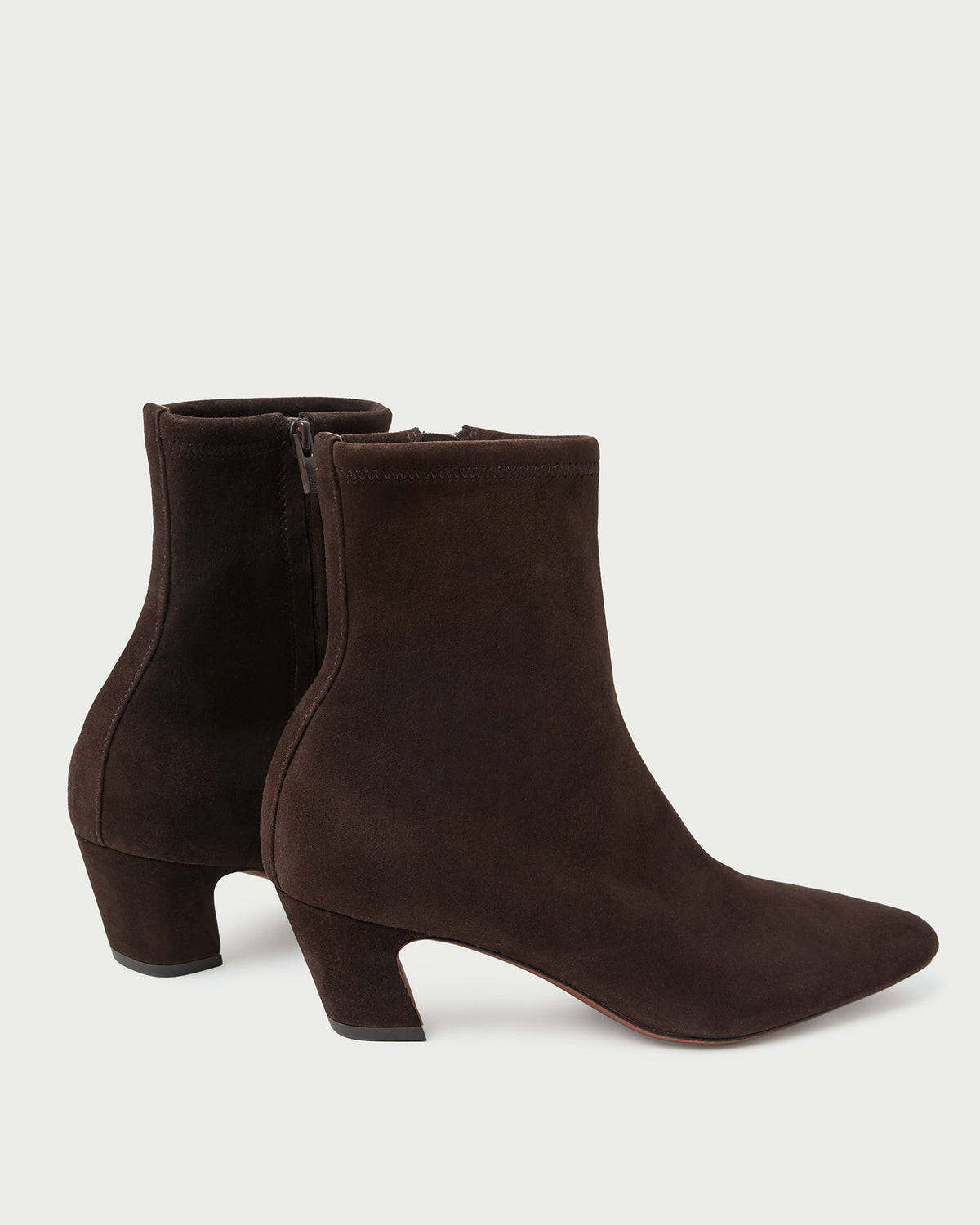 Doria Brown Suede Ankle Boot in brown suede.