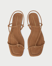 Eleanor Cacao Suede Strappy Sandal