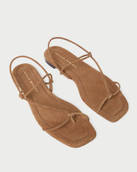 Eleanor Cacao Suede Strappy Sandal
