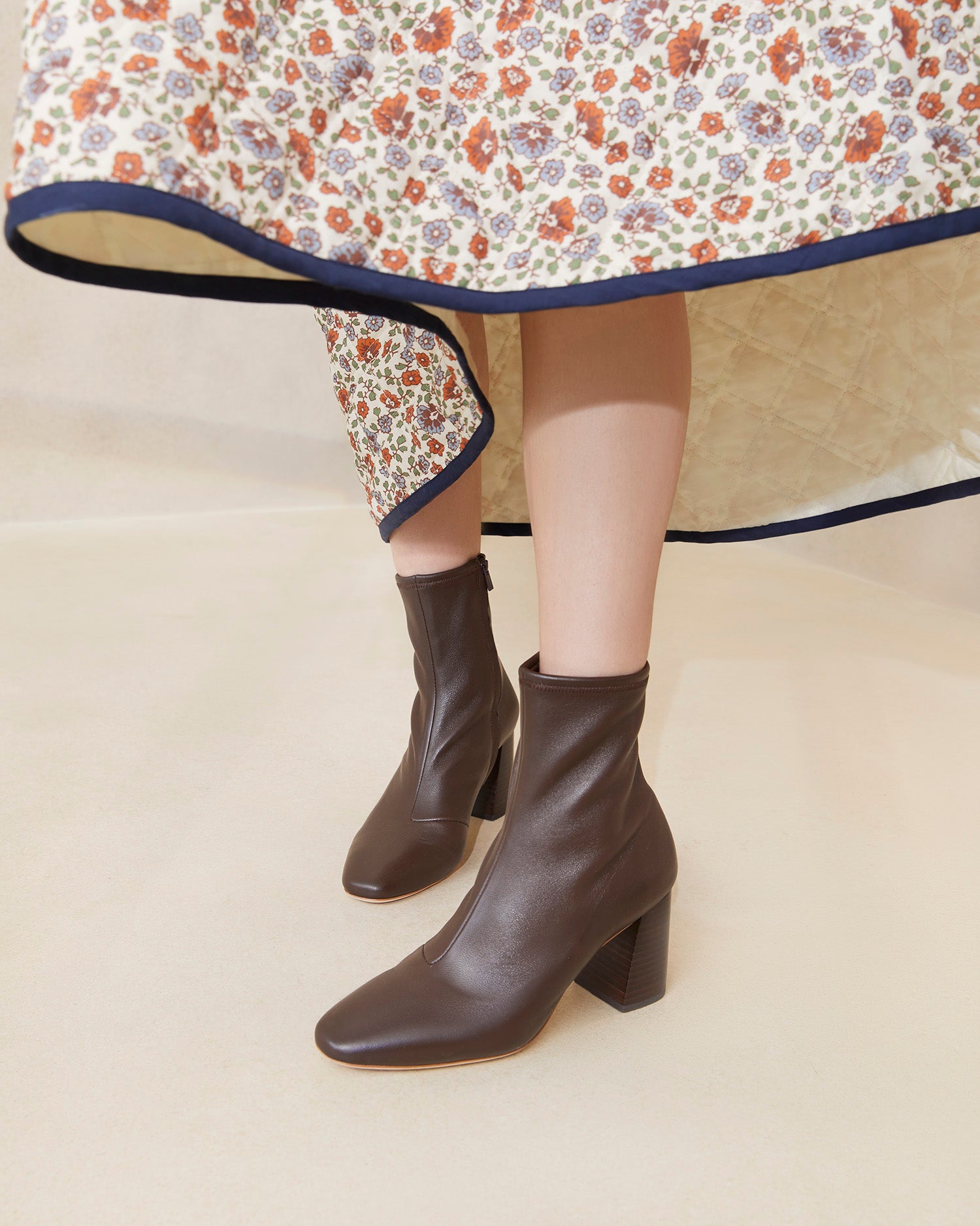 Elise Chocolate Stretch Bootie l Ankle Boots l Footwear