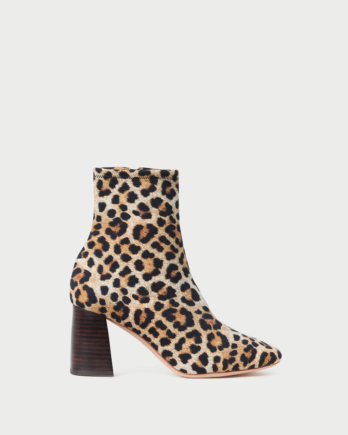 Elise Leopard Jersey Ankle Boot in leopard print jersey.