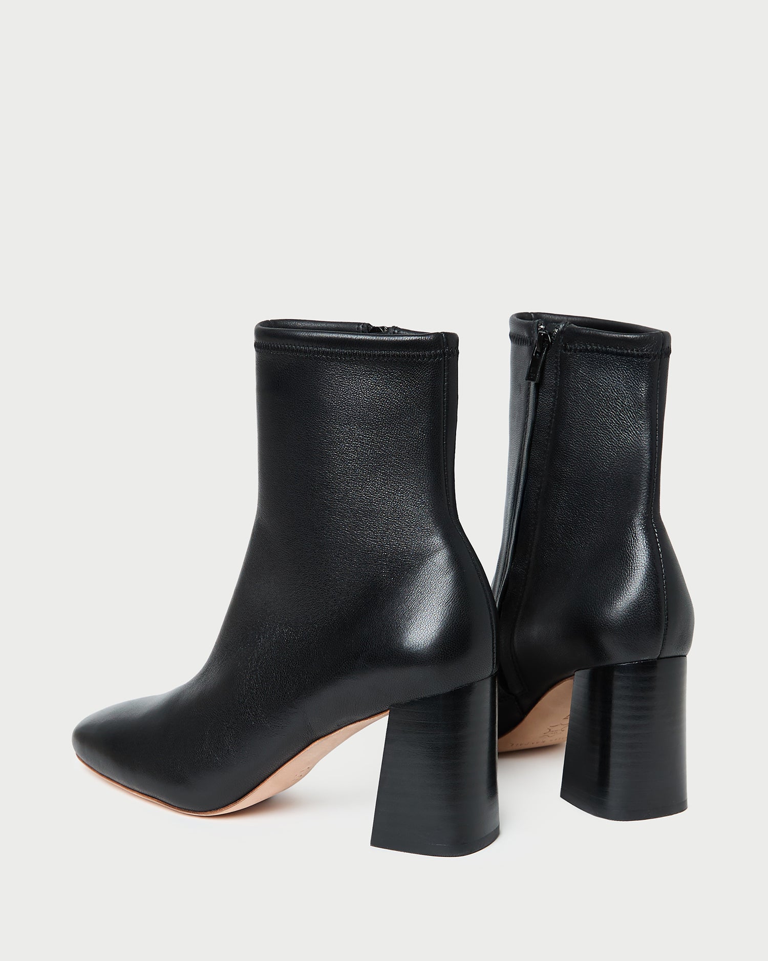 Elise Black Stretch Leather Bootie l Ankle Boots l Footwear