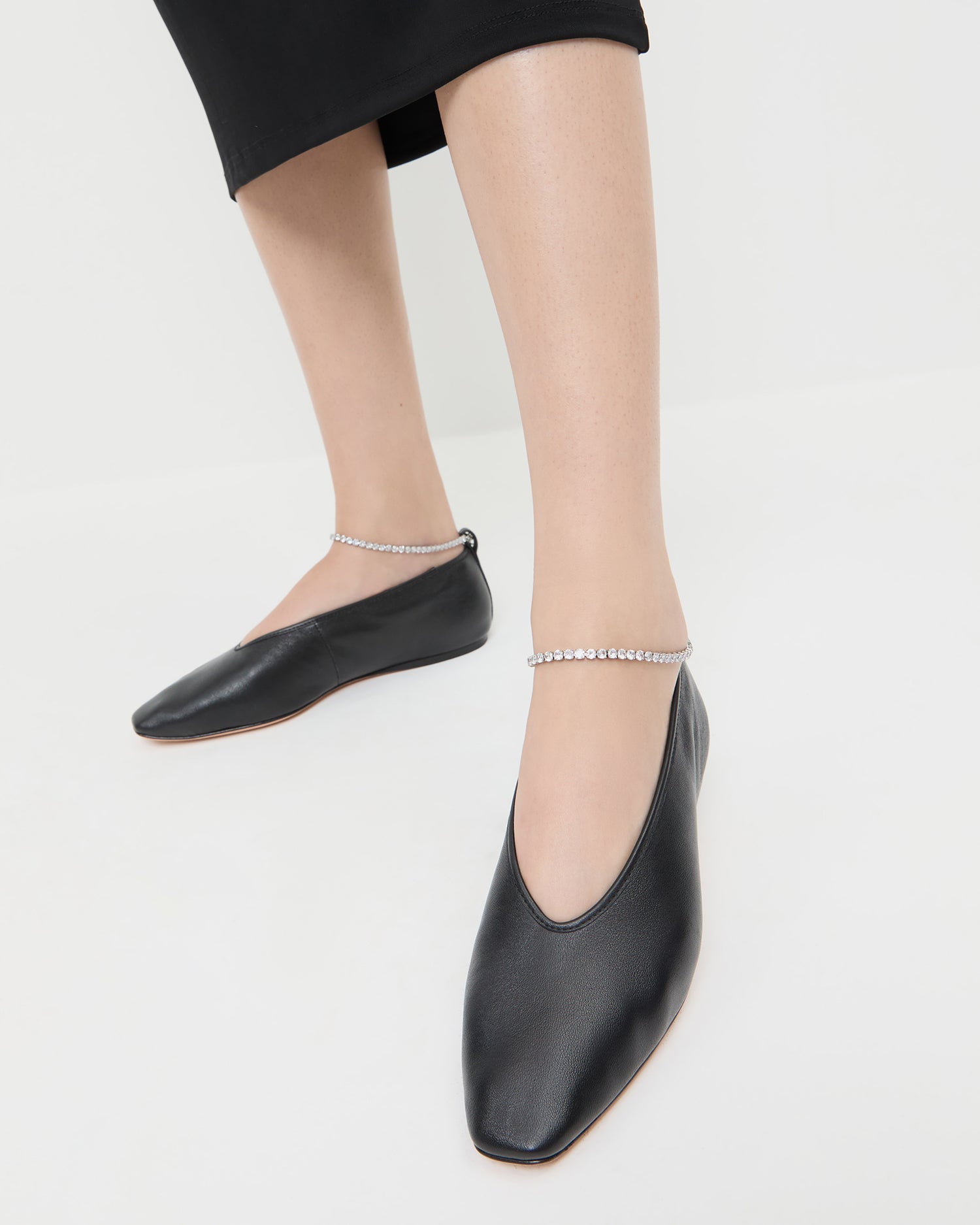 Emery Black/Crystal Ballet Flat - Black / 5 Emery Black/Crystal Ballet Flat - Black / 5