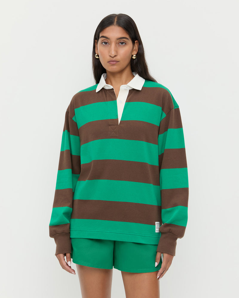 Color: Green/Brown Stripe