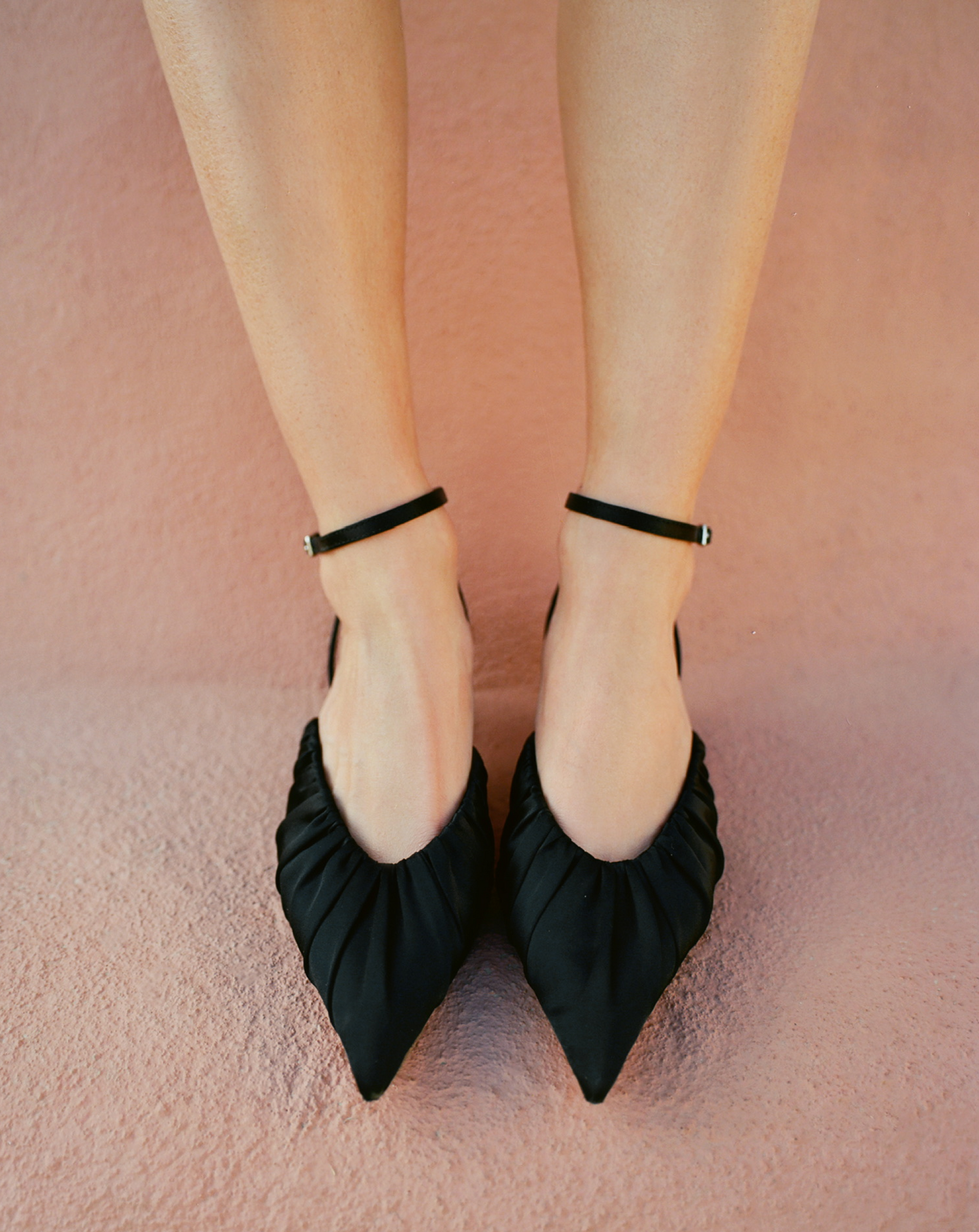 Rio Black Satin Kitten Heel - Loeffler Randall
