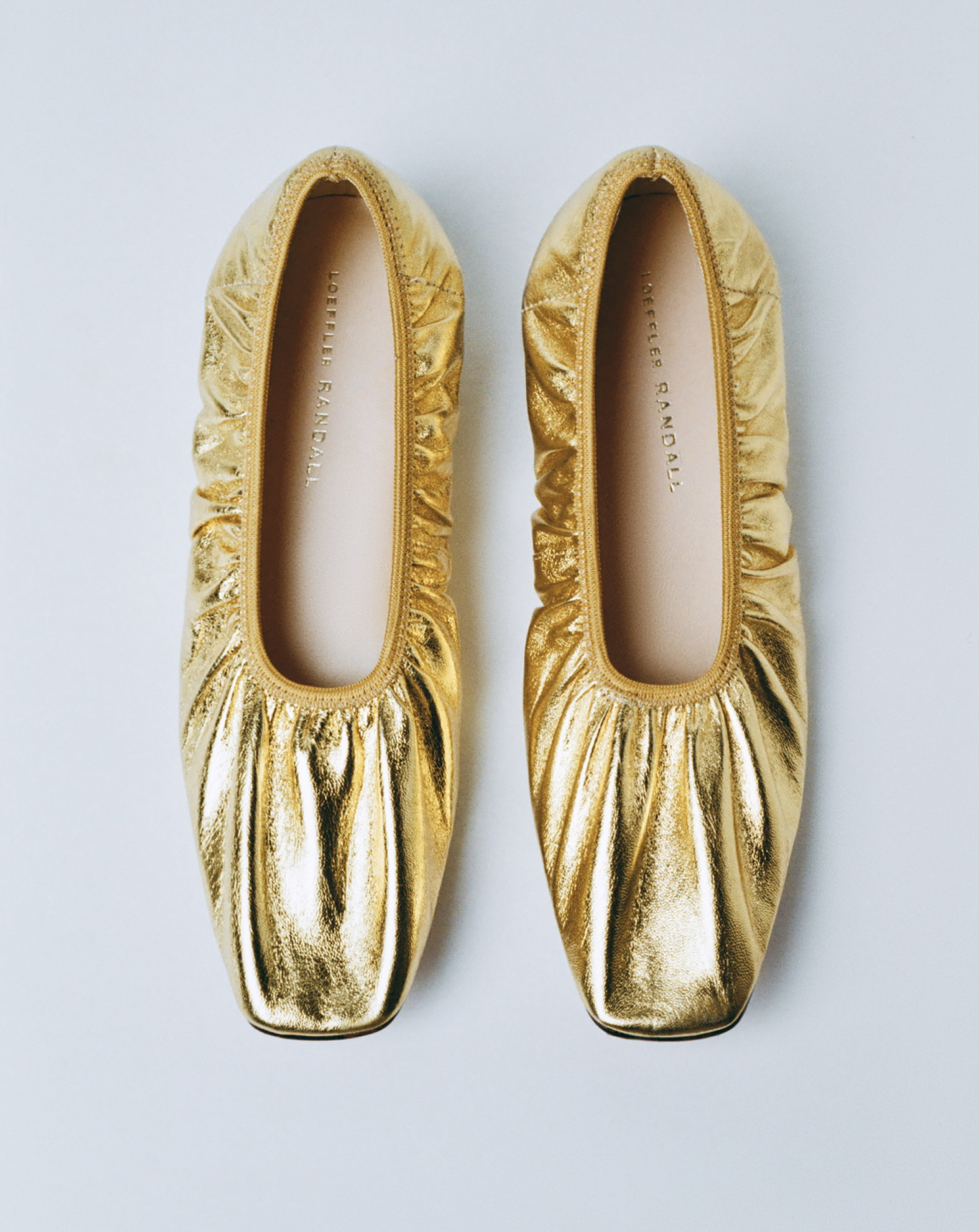 Tove Gold Leather Ballet Pump - Loeffler Randall