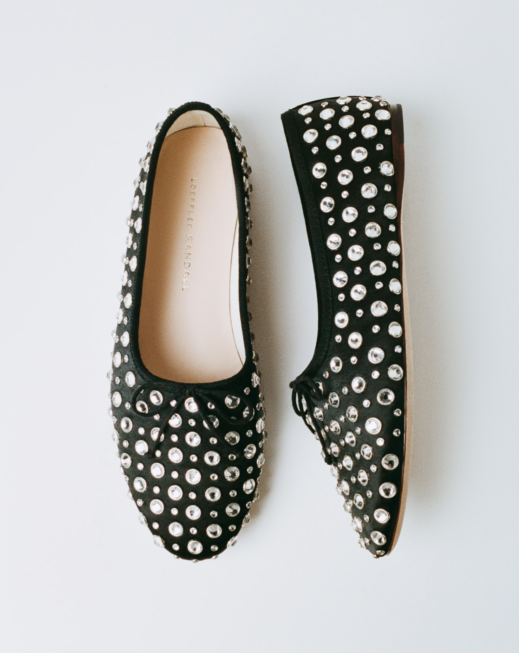 Landon Black/Crystal Ballet Flat - Loeffler Randall