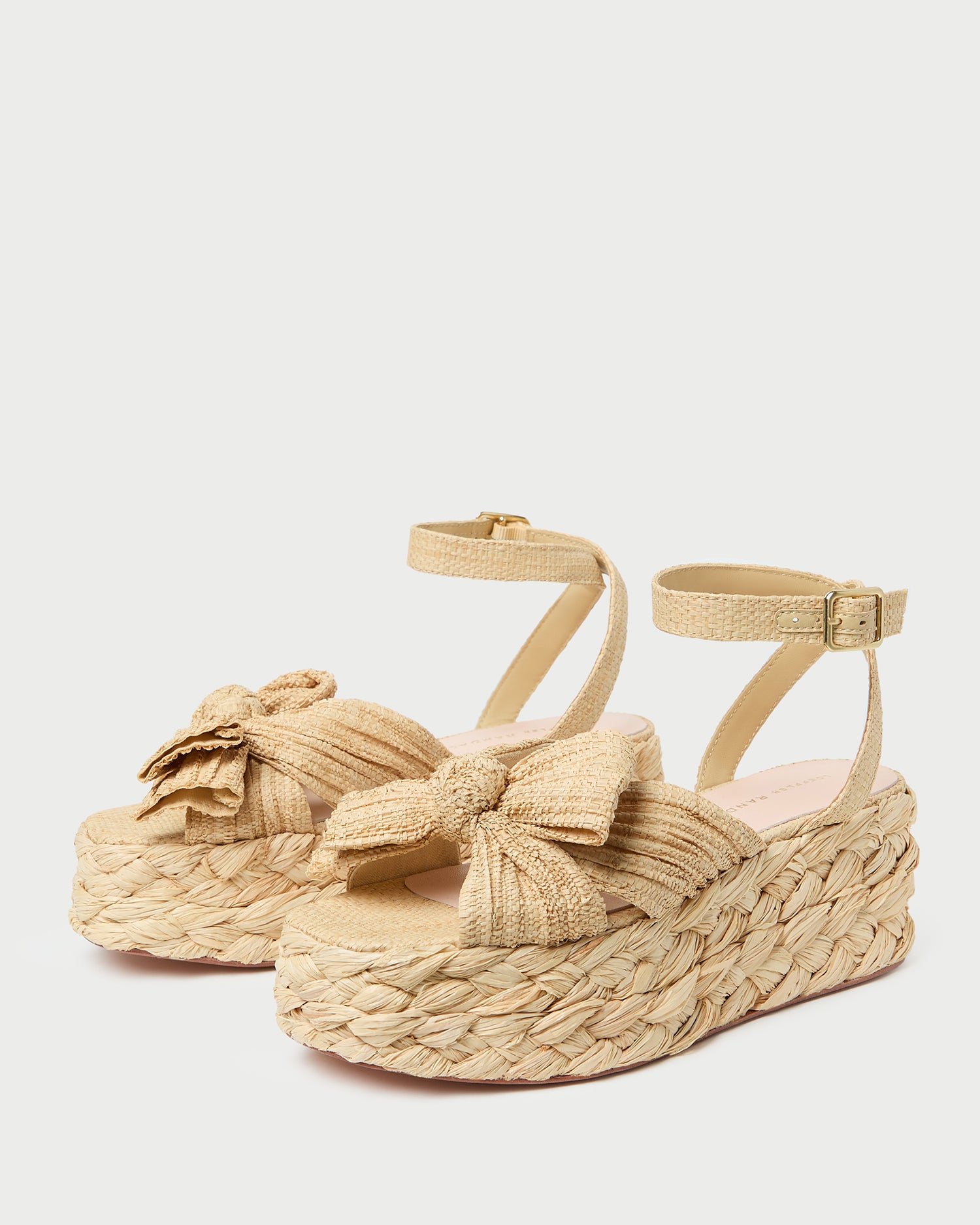 Gaby Natural Pleated Bow Espadrille Espadrilles Footwear