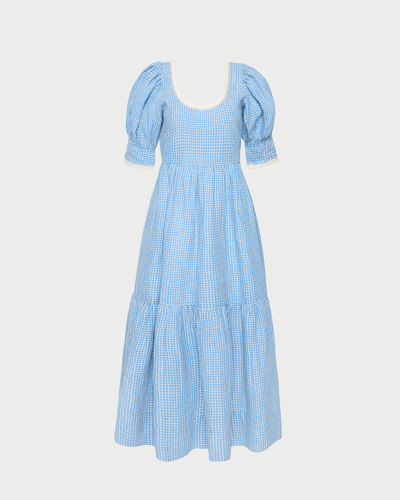 Color: Blue/White Check