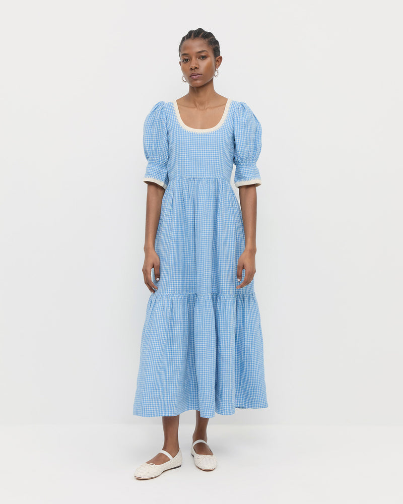 Color: Blue/White Check