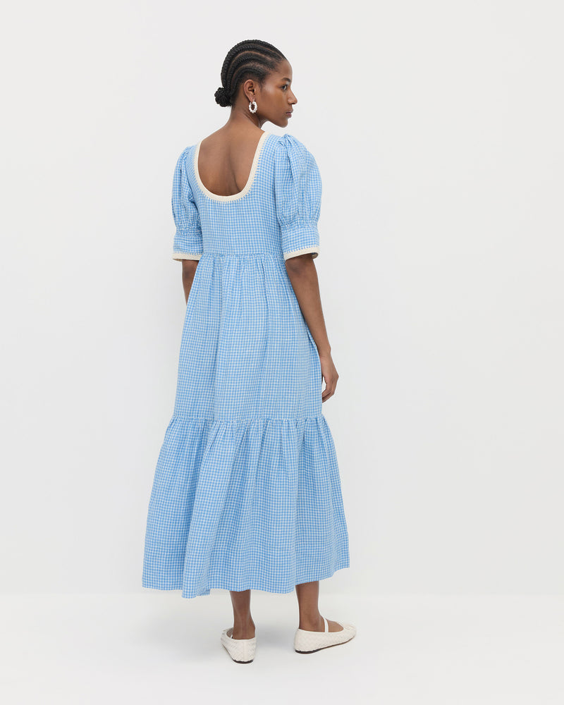 Color: Blue/White Check