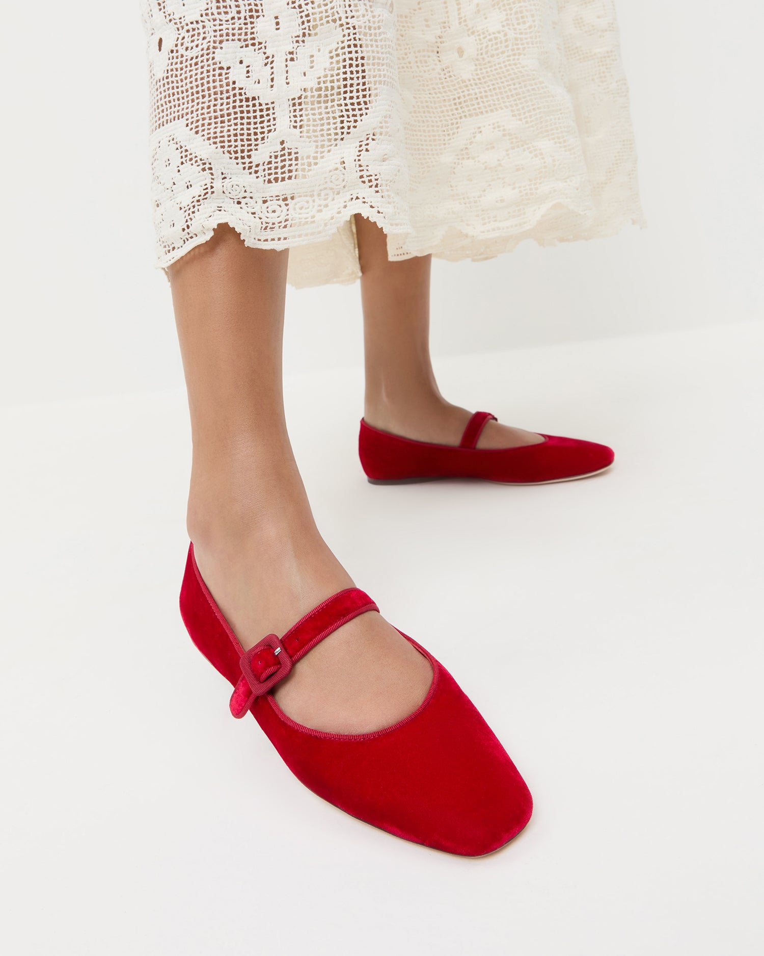 Ginger Red Velvet Mary Jane - Red / 12 Ginger Red Velvet Mary Jane - Red / 12