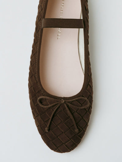 Leonie Brown Woven Ballet Flat - Loeffler Randall