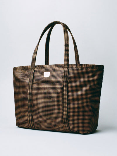 Dina Brown/Black Check Travel Tote - Loeffler Randall