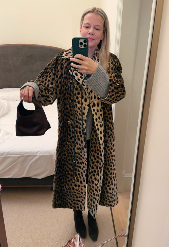 Kenzie Chocolate Satin Bucket Clutch  and Cleo Brown Suede Mid-Calf Boot - Loeffler Randall