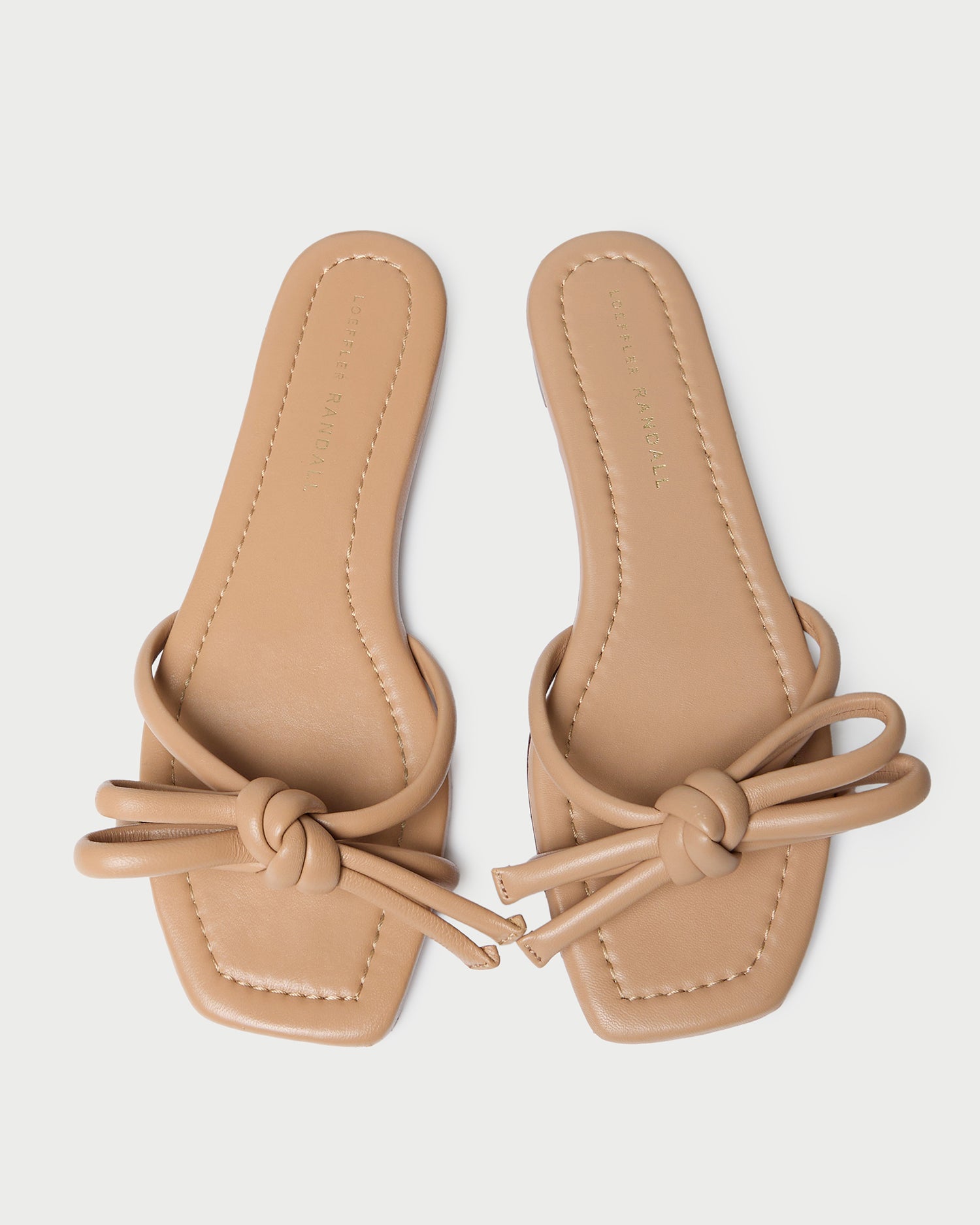 Hadley Dune Leather Bow Sandal Flat Sandals Footwear