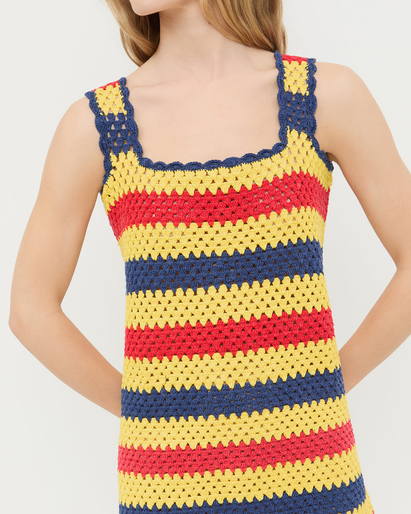 square neck crochet dress Crochet Square Neck Mini Dress