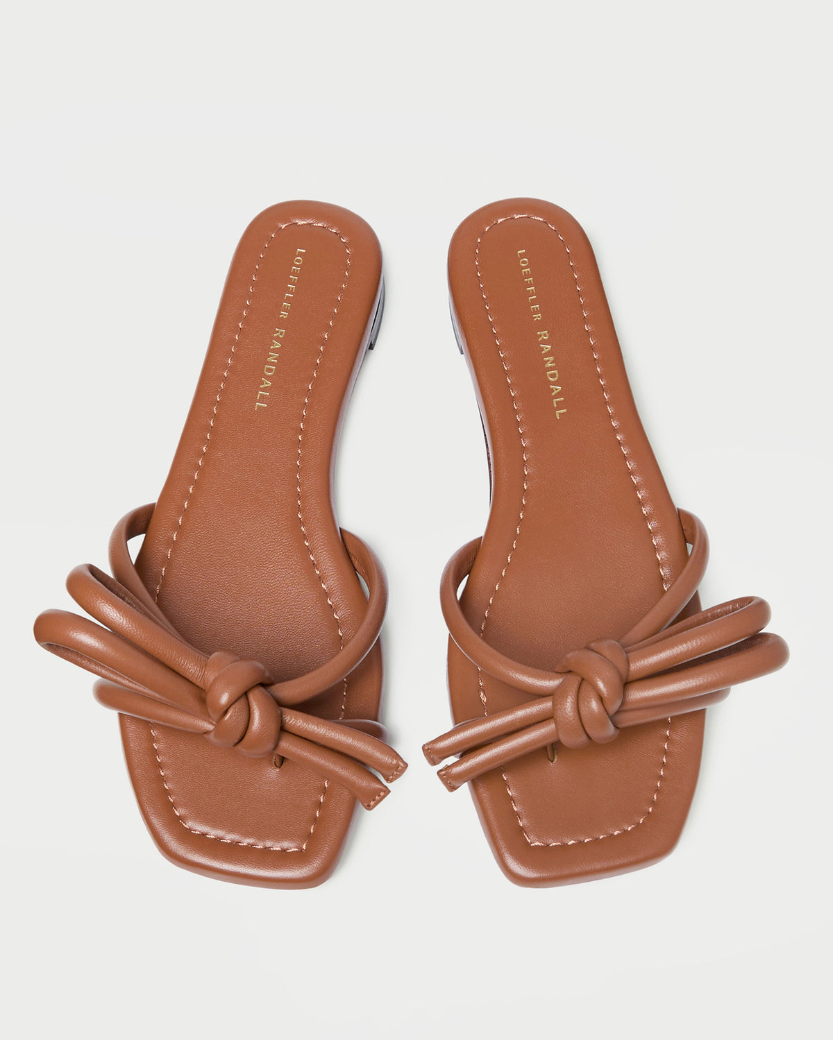 Hadley Timber Leather Bow Sandal in timber brown leather.