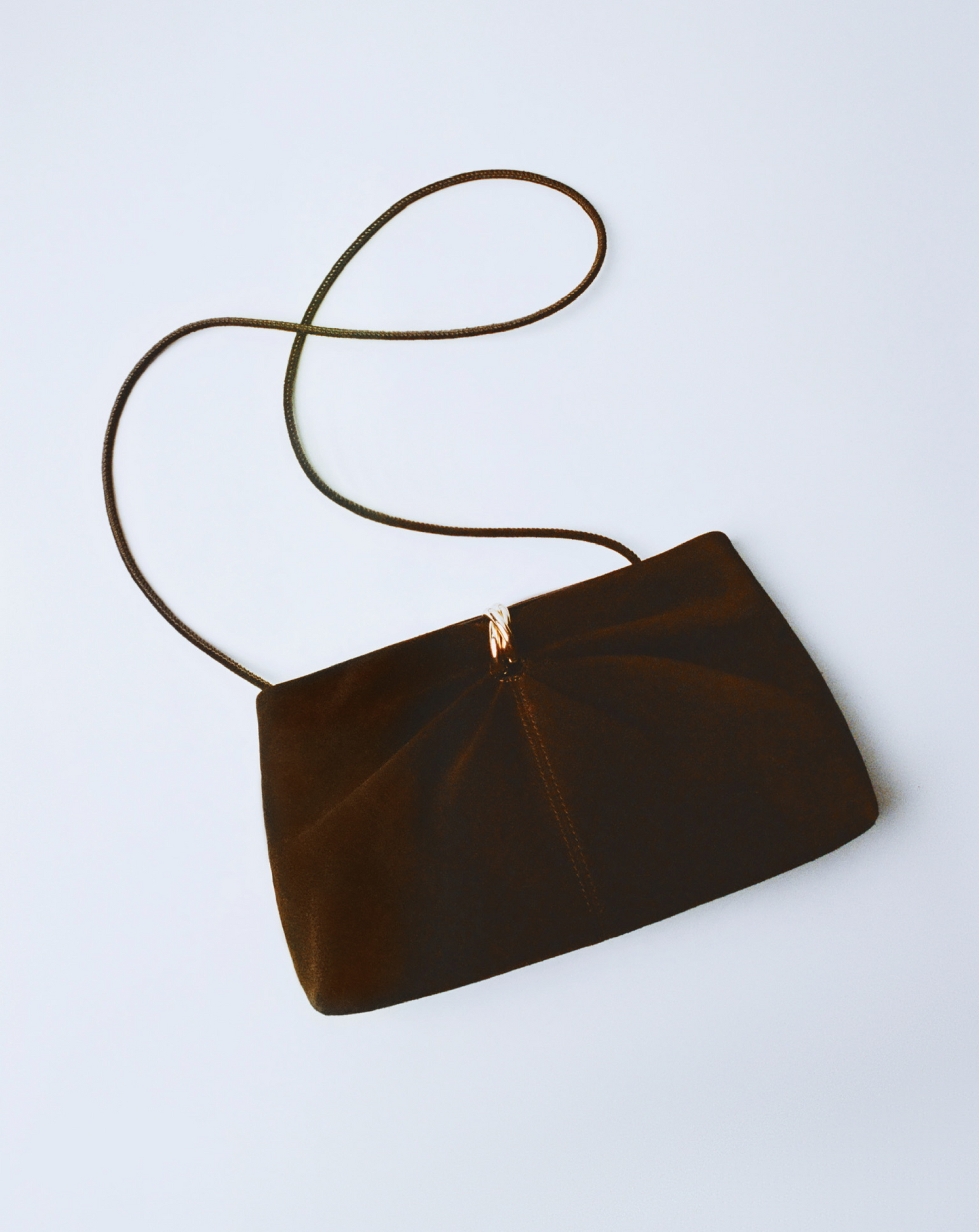 Corrine Brown Suede Gathered Clutch - Loeffler Randall