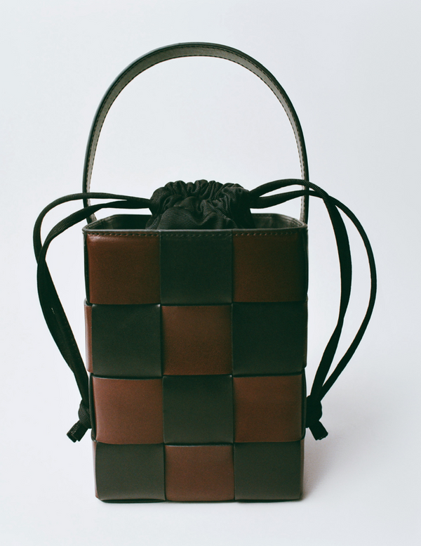 Laith Black/Brown Woven Bucket Bag - Loeffler Randall