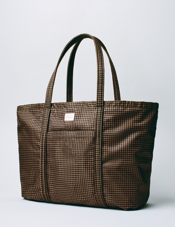 Dina Brown/Black Check Travel Tote - Loeffler Randall