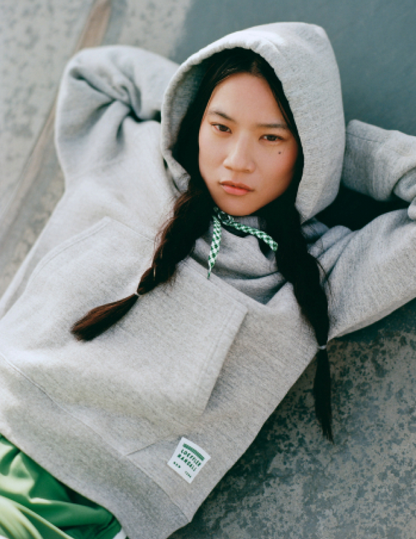 Nova Hoodie in Grey/Green - Loeffler Randall