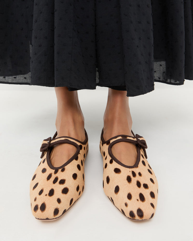 Junia Cheetah Mary Jane Flat