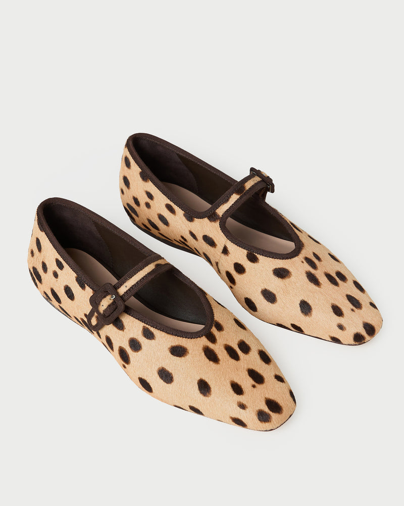 Junia Cheetah Mary Jane Flat