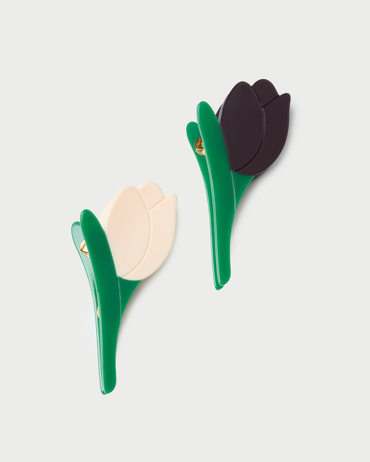 Juniper Maroon/Butter Tulip Clip Set | Hair Accessories display picture 1