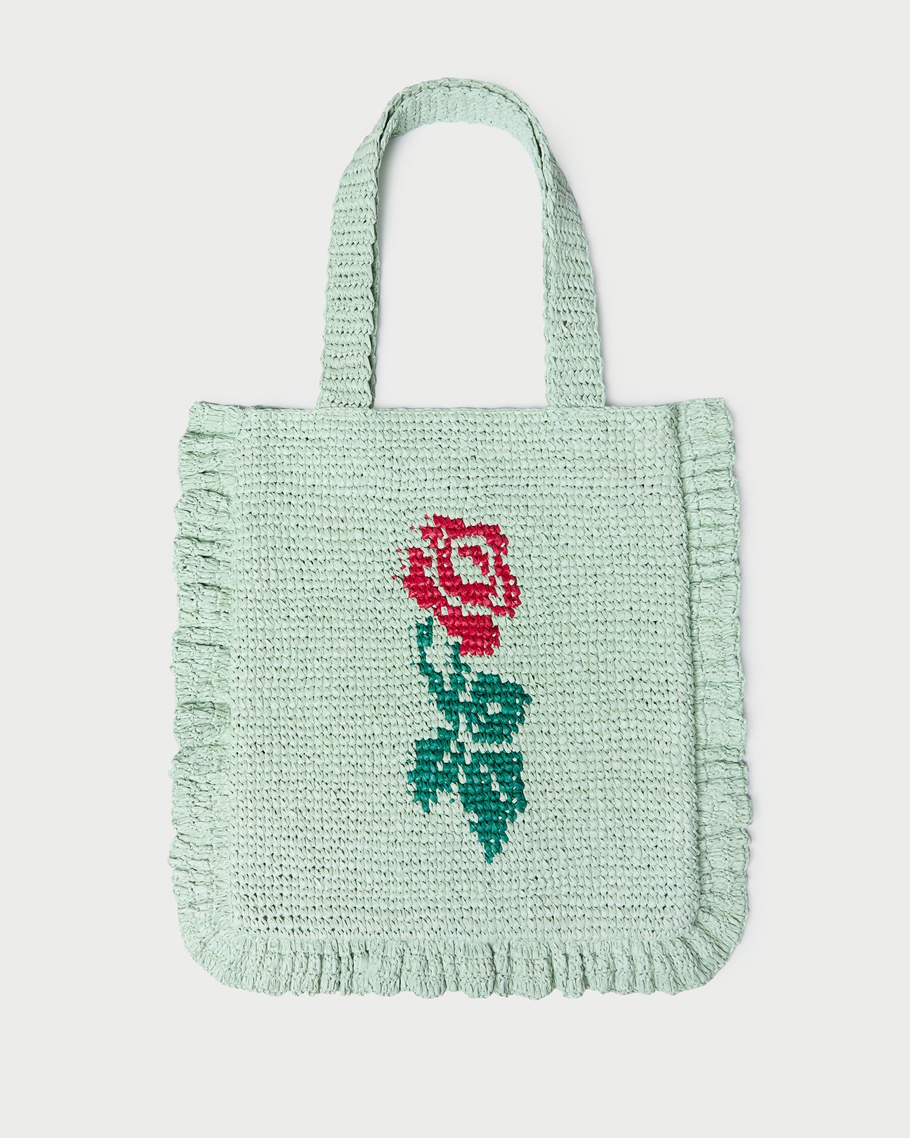 Crochet Ruffle Tote