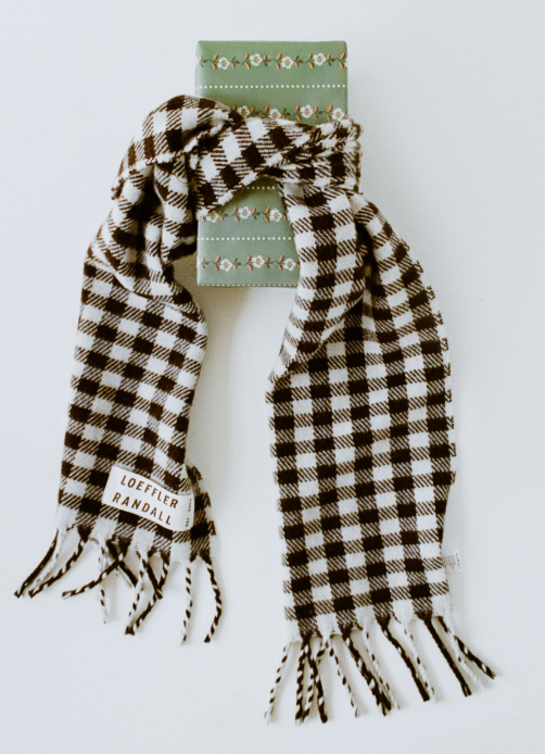Nara Brown/Grey Gingham Scarf - Loeffler Randall