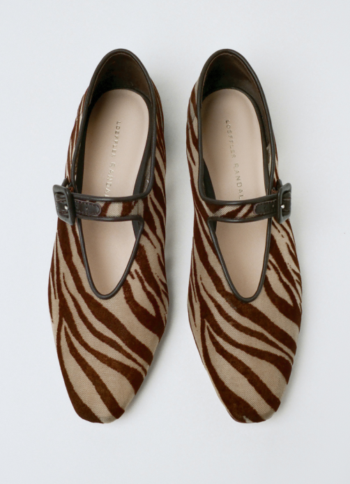 Junia Zebra Mary Jane Flat - Loeffler Randal